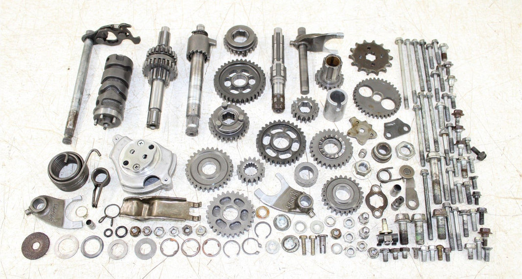 2001 Honda XR 80R Transmission Gears Shift Shaft Forks Drum