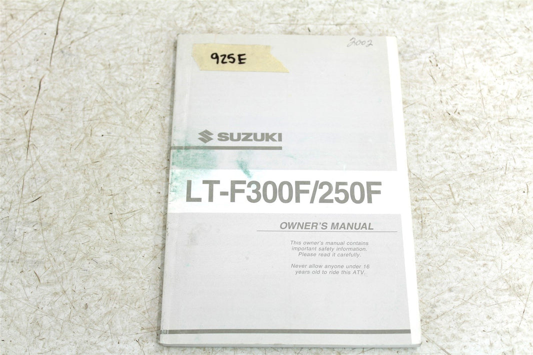 Suzuki LT-F300F LT-F250F Owners Manual Book LTF 300 250 99011-19B73-03A