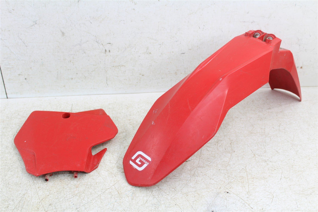 2021 Gas Gas MC 250 Front Fender Plastic w/ Number Plate