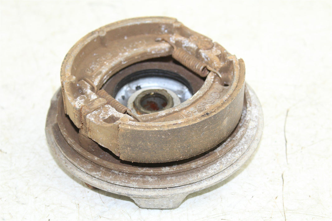 1986 Yamaha Moto 4 200 Front Left Brake Drum Plate Panel Shoes Mount 50005
