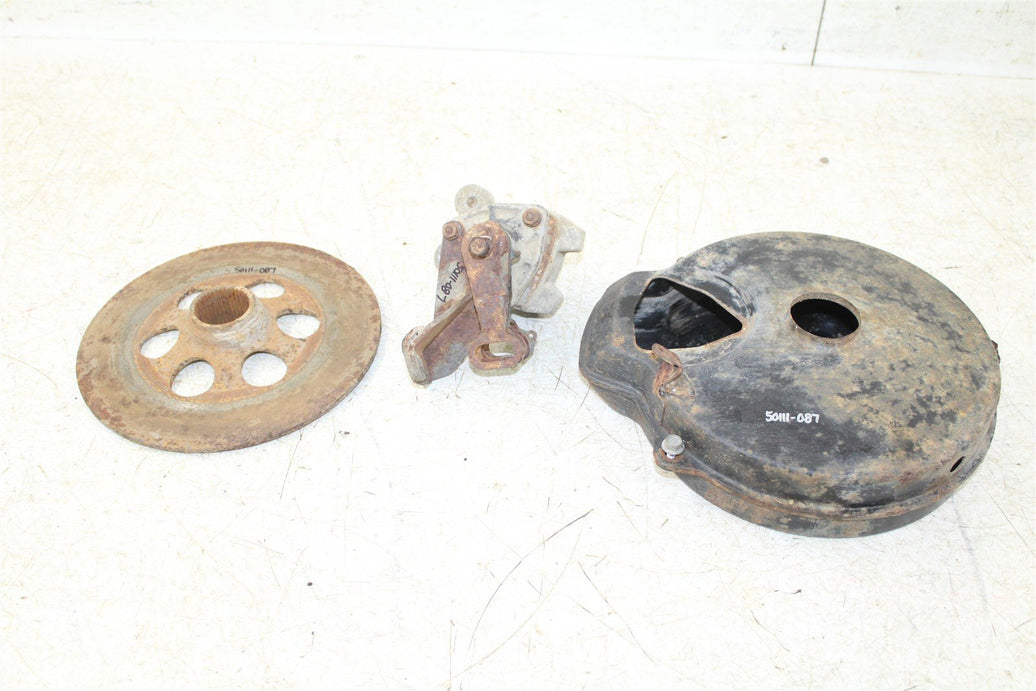 1987 Yamaha Moto4 225 Rear Brake Caliper w/ Rotor & Guard Shield 50111