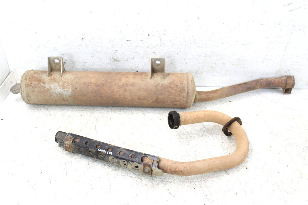 2009 Yamaha Big Bear 250 2x4 Exhaust Head Pipe Silencer Muffler 50114