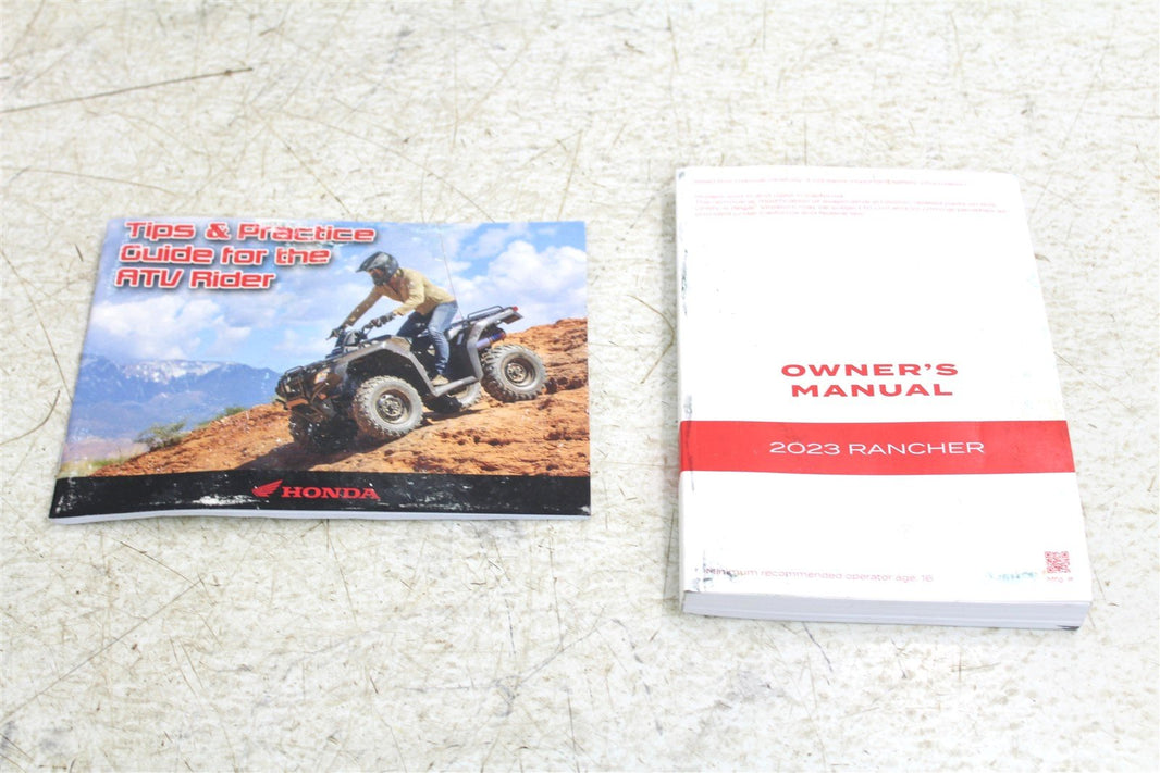 2023 Honda Rancher 420 4x4 Owners Manual Booklet 11109