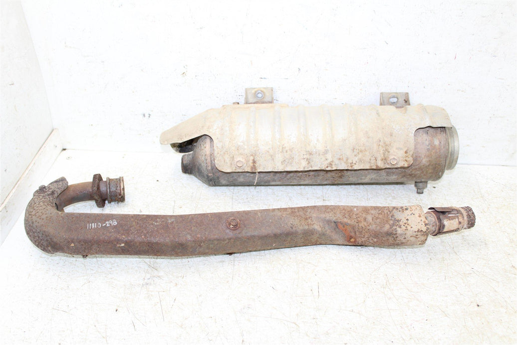 2004 Honda Rancher 350 ES Exhaust Head Pipe Silencer Muffler 11110