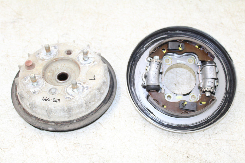 2004 Honda Rancher 350 ES Front Left Brake Drum Backing Plate Panel Hub 11110