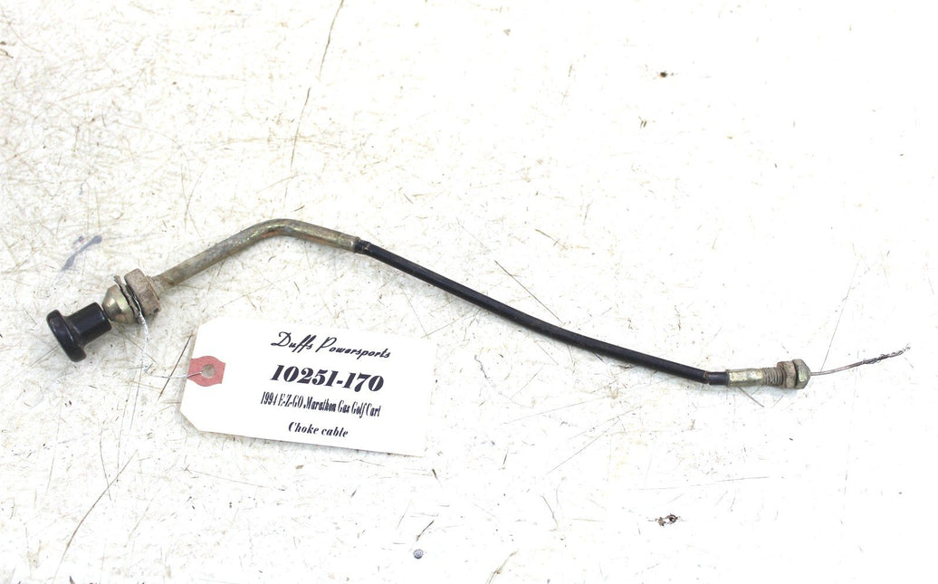 1994 EZGO Marathon GAS Golf Cart Choke Control Cable Lever 10251