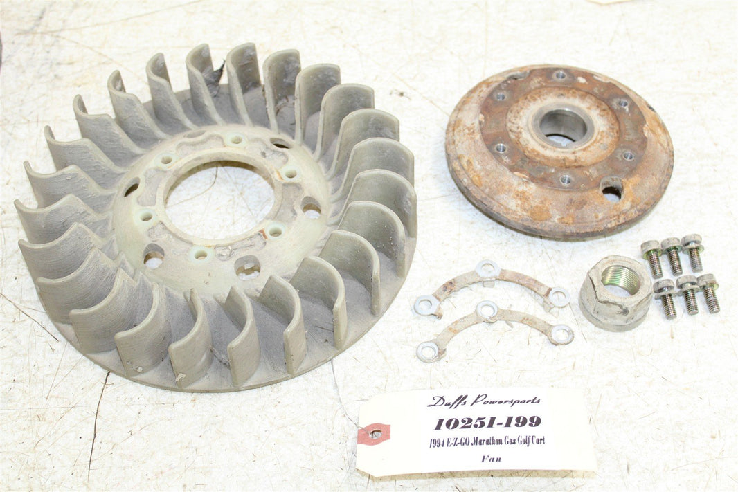 1994 EZGO Marathon GAS Golf Cart Engine Flywheel Blower Fan Cooling 10251