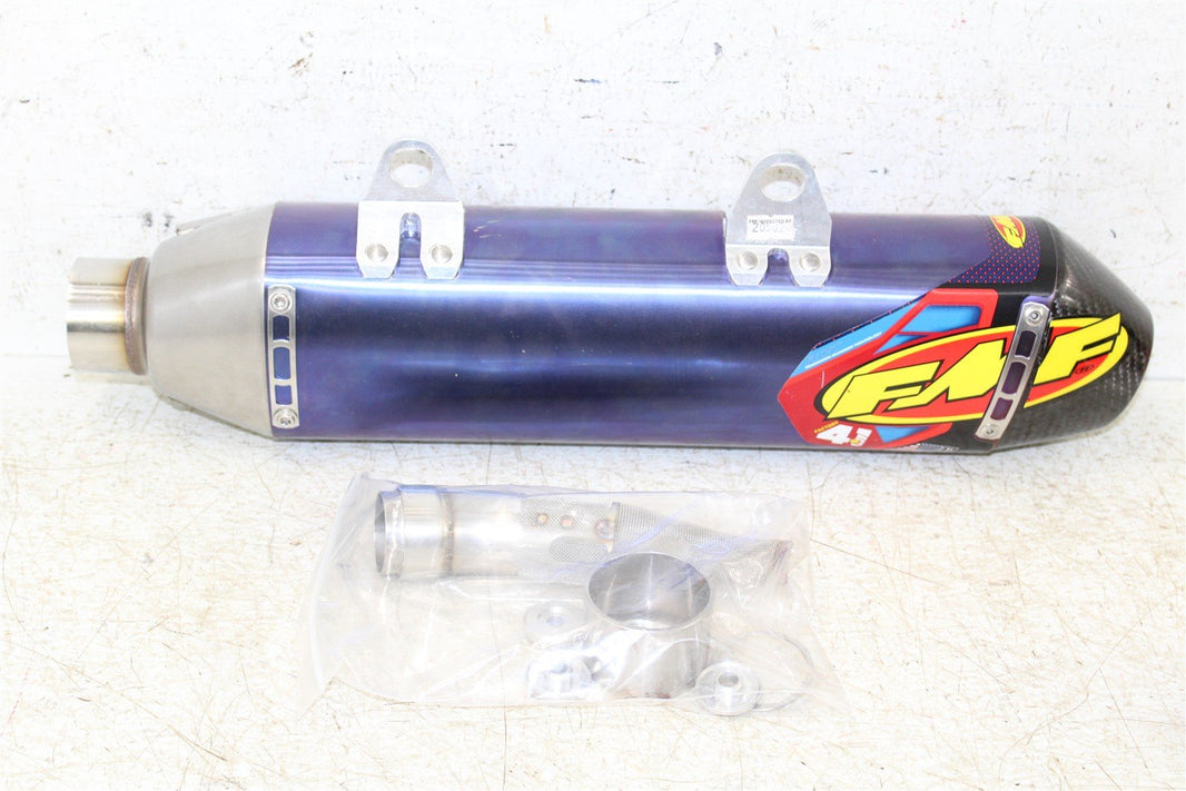 FMF Factory 4.1 RCT Anodized Titanium/Carbon Tip Exhaust Muffler 045586 NEW 715G