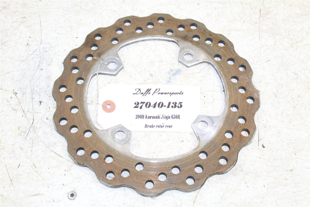 2009 Kawasaki Ninja 650R Rear Brake Rotor Disc 27040