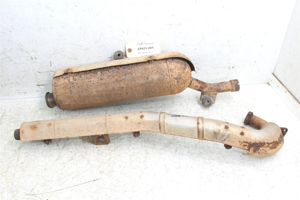 2004 Suzuki Eiger 400 4x4 Exhaust Head Pipe Silencer Muffler 43058