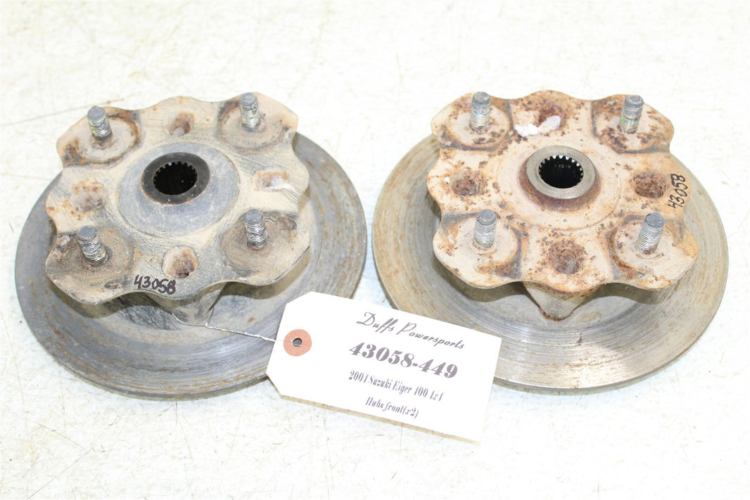 2004 Suzuki Eiger 400 4x4 Front Hubs Brake Rotors 43058