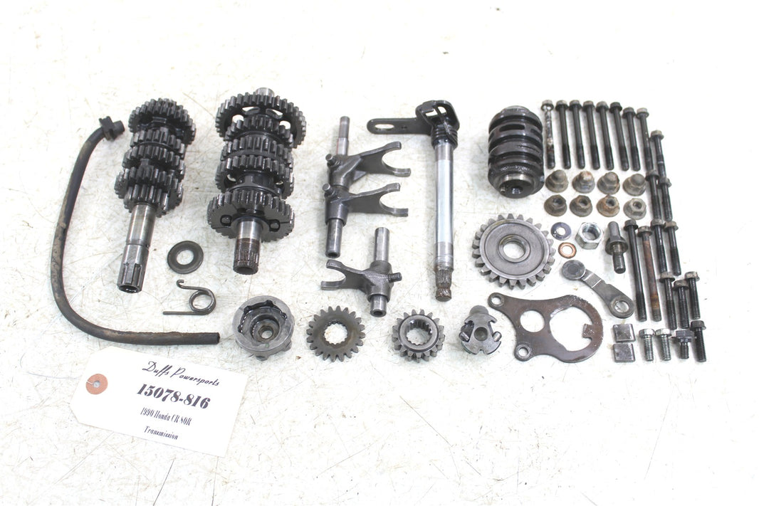 1990 Honda CR 80R Transmission Gears Shaft Shift Drum 15078