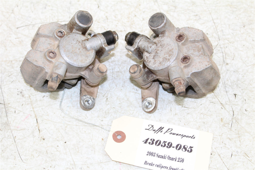 2003 Suzuki Ozark 250 Front Brake Calipers Set Left Right 43059