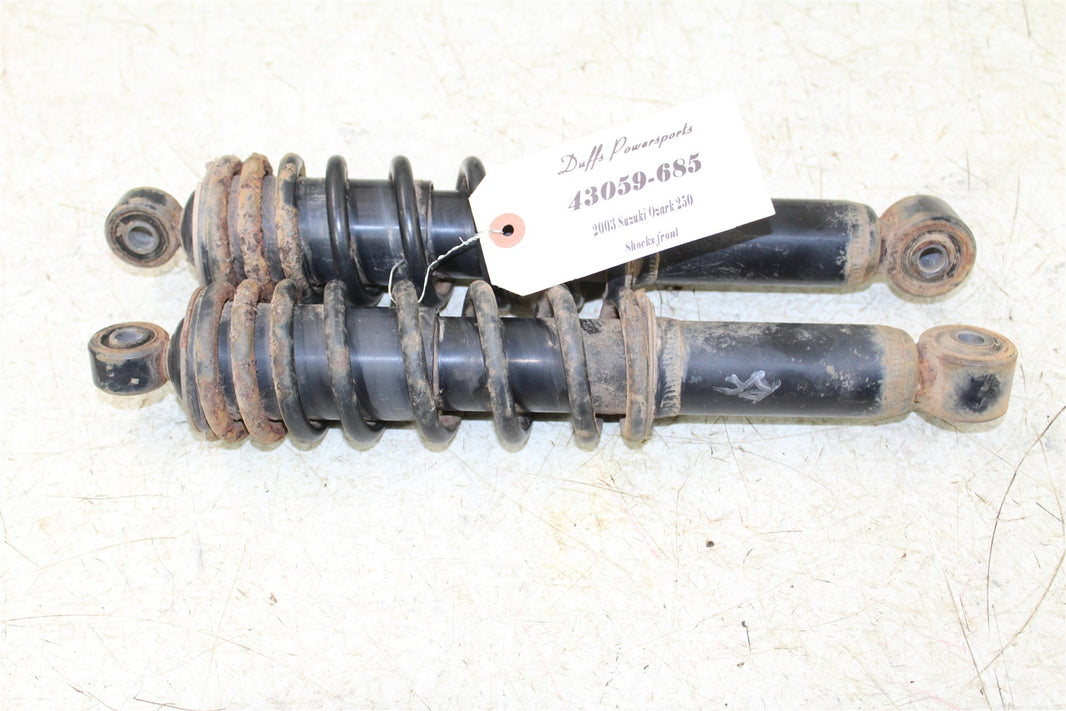 2003 Suzuki Ozark 250 Front Shocks Spring Absorber Left Right 43059