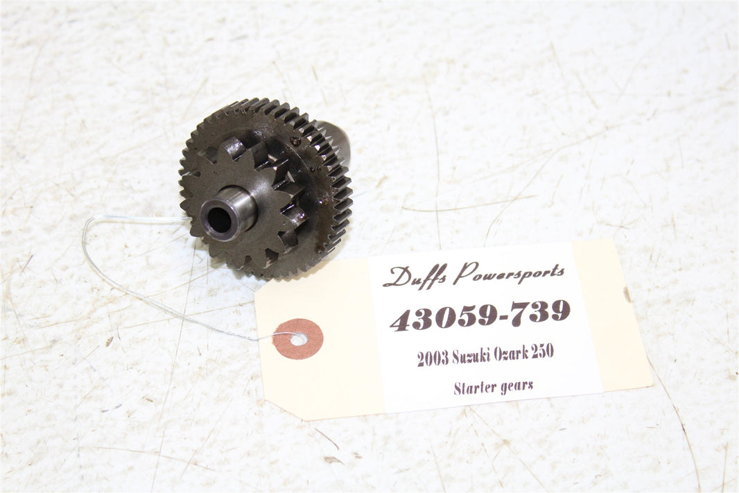 2003 Suzuki Ozark 250 Starter Motor Limiter Reduction Gears 43059