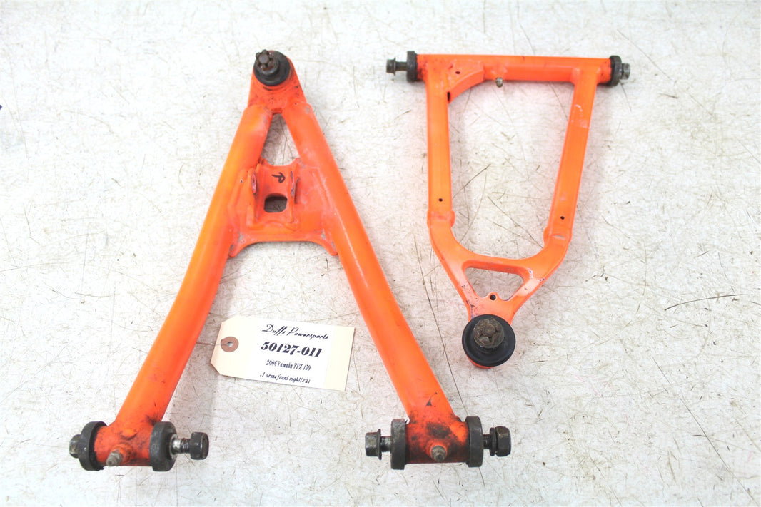 2006 Yamaha YFZ 450 Front Right Control A Arms Upper Lower 50127
