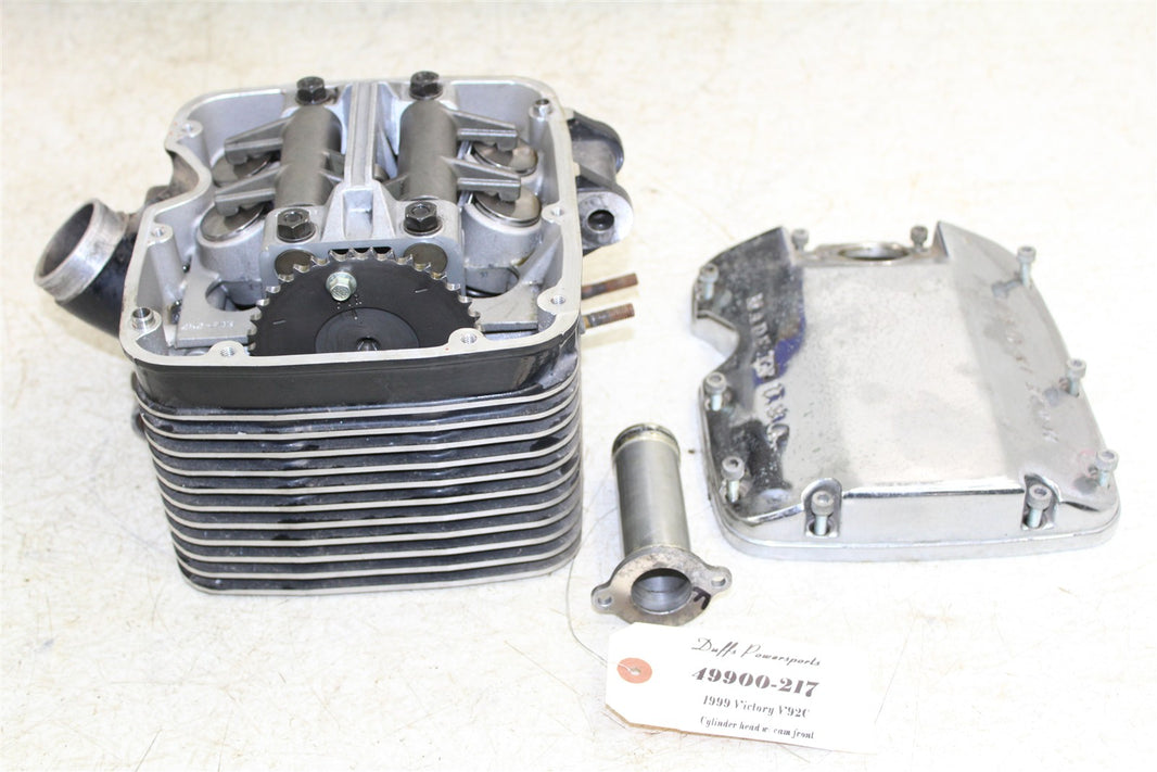 1999 Victory Motorcycle V92C Front Cylinder Head w/ Camshaft Valve Cover 49900