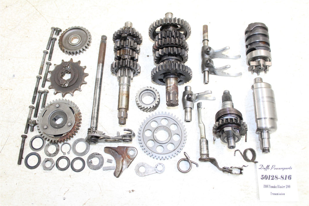 1996 Yamaha Blaster 200 Transmission Gears Shift Shaft Forks Drum 50128