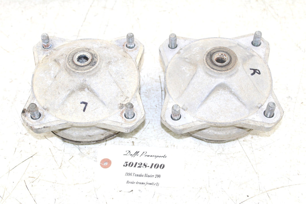 1996 Yamaha Blaster 200 Front Brake Drums Backing Plates Panel Hubs 50128