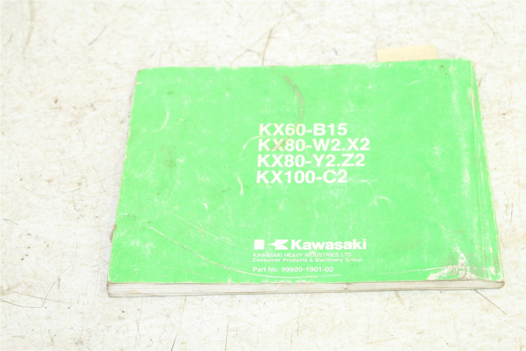OEM Kawasaki Owners Manual KX 60 KX 80-II KX 100 99920-1901-02