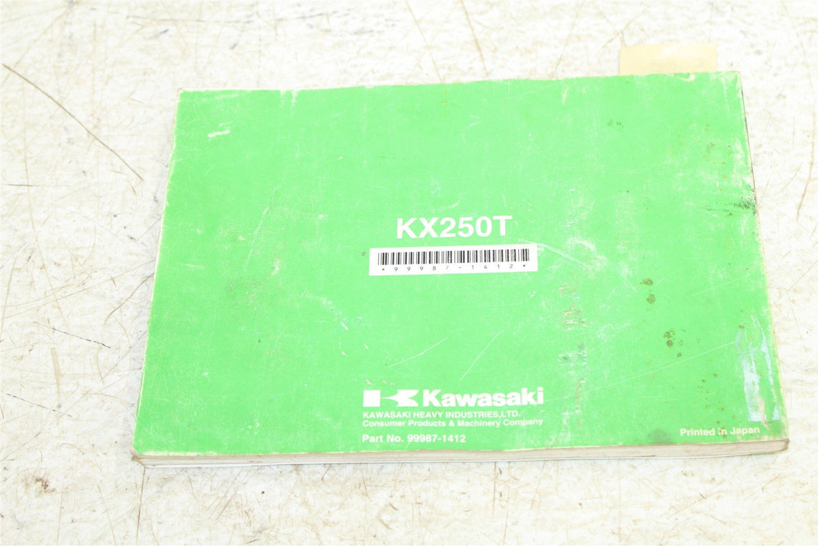 Kawasaki Factory Owners Manual KX 250F KX250T 99987-1412