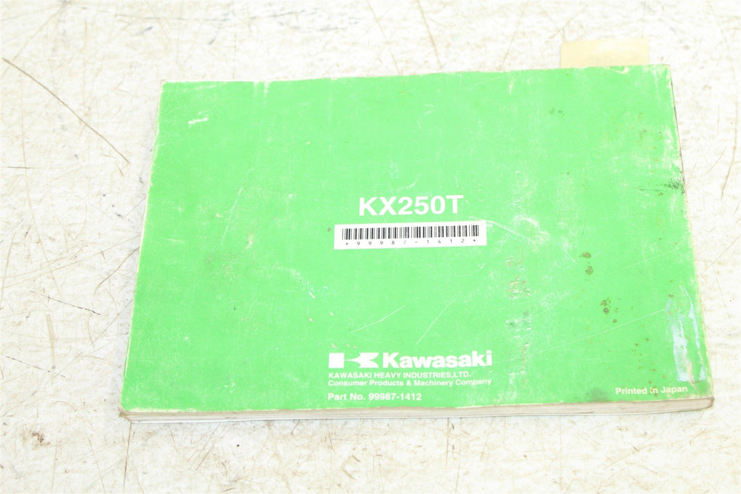 Kawasaki Factory Owners Manual KX 250F KX250T 99987-1412