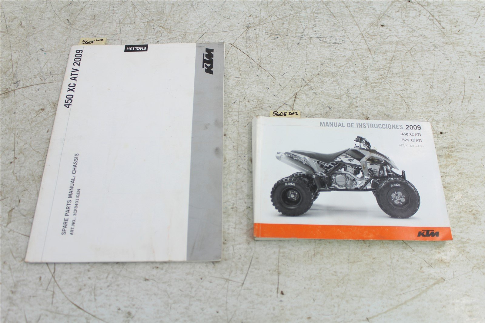 2009 KTM 450 XC ATV Owners Manual Spanish Manual De Instrucciones Spare Part