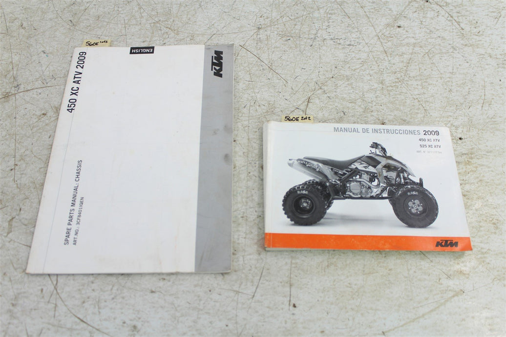 2009 KTM 450 XC ATV Owners Manual Spanish Manual De Instrucciones Spare Part