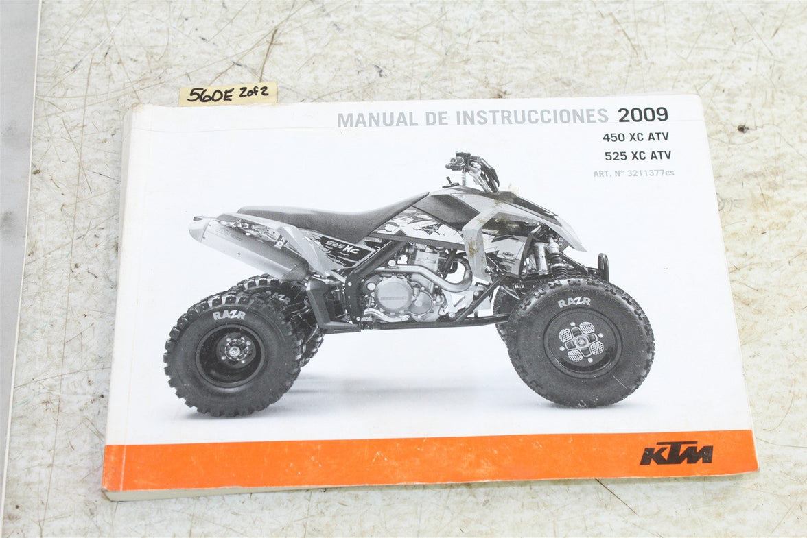 2009 KTM 450 XC ATV Owners Manual Spanish Manual De Instrucciones Spare Part