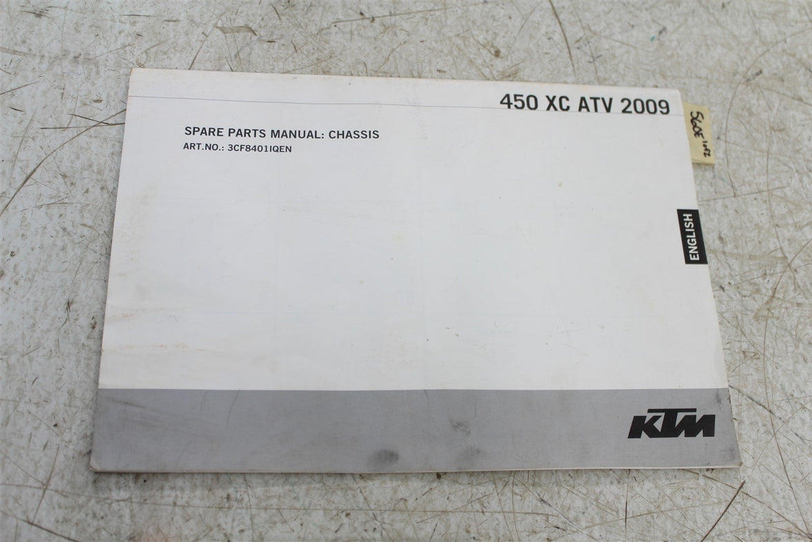 2009 KTM 450 XC ATV Owners Manual Spanish Manual De Instrucciones Spare Part