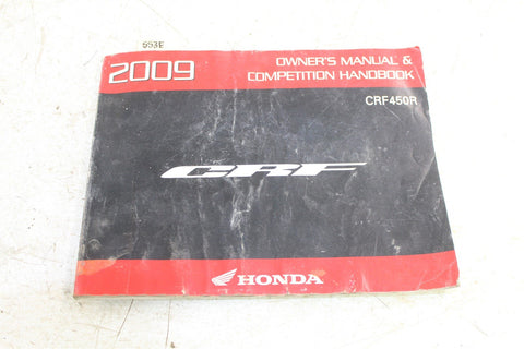 2009 Honda CRF450R CRF450 CRF 450 Owner's Manual and Competition Handbook