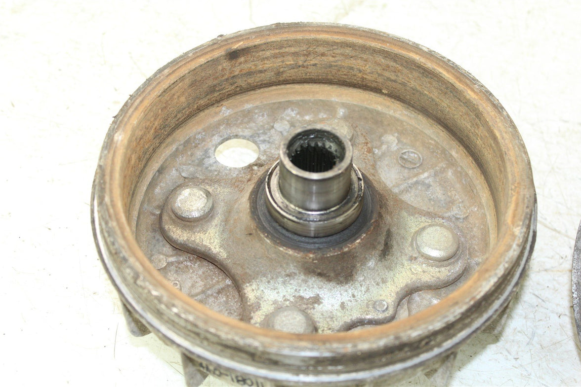 1987 Honda Fourtrax TRX 350 Front Right Brake Drum w/ Backing Plate Panel Hub