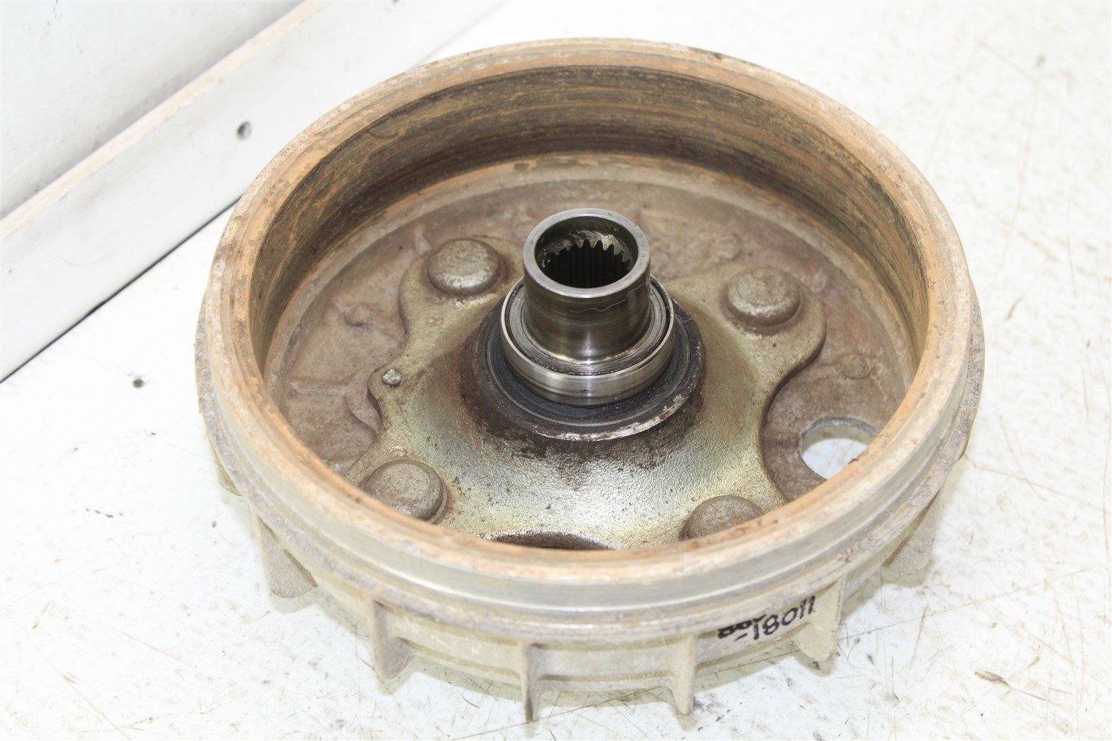 1987 Honda Fourtrax TRX 350 Front Left Brake Drum w/ Backing Plate Panel Hub