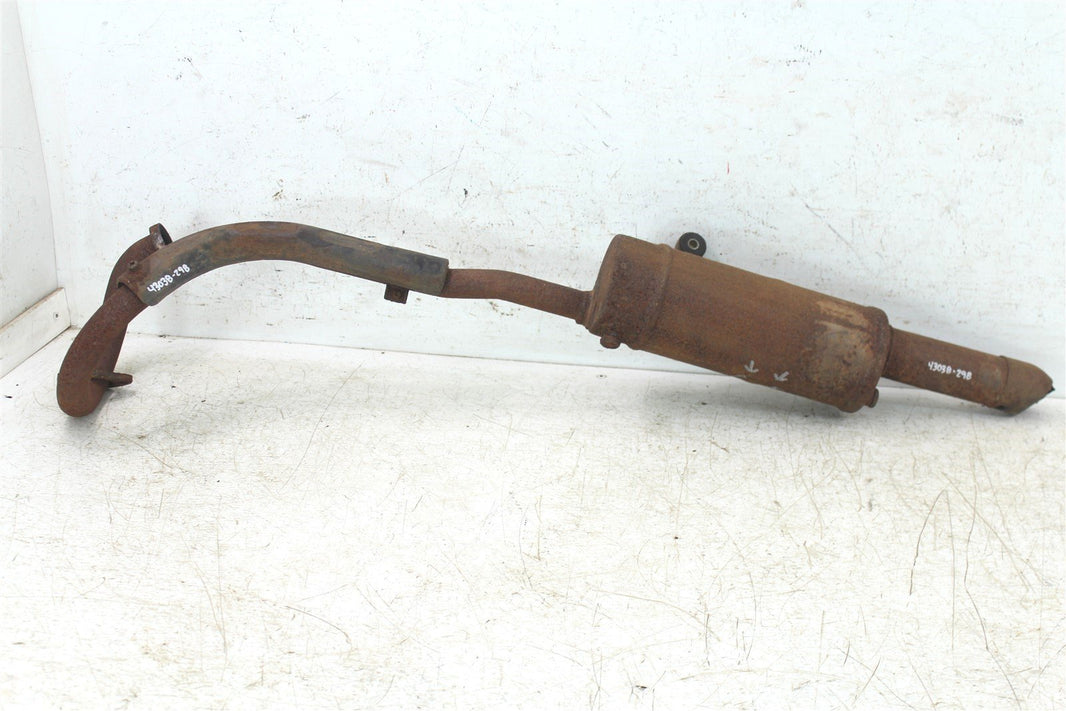 1986 Suzuki Quadrunner LT 125 Exhaust Head Pipe Silencer Muffler