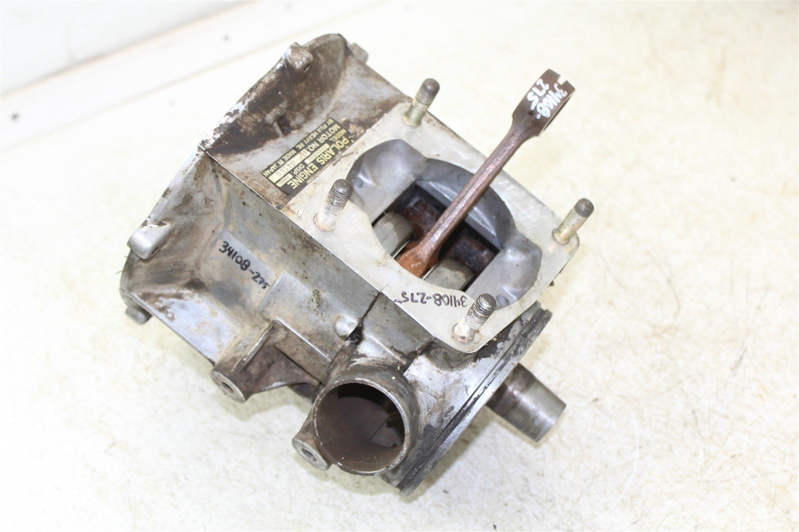 1987 Polaris Trail Boss 250 4X4 Engine Bottom Lower End Cases Crankshaft