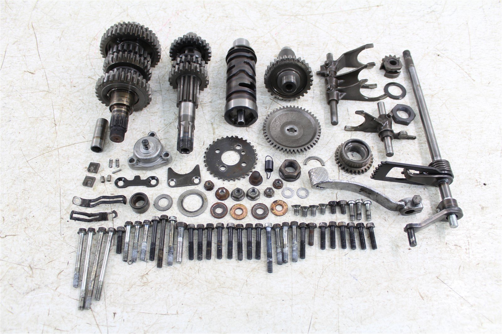 1987 Suzuki Quad Runner LT 230 Transmission Gears Shift Shaft Forks Drum