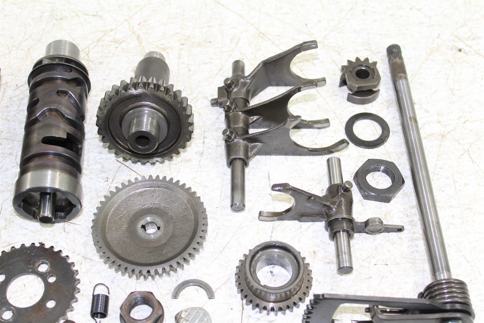 1987 Suzuki Quad Runner LT 230 Transmission Gears Shift Shaft Forks Drum