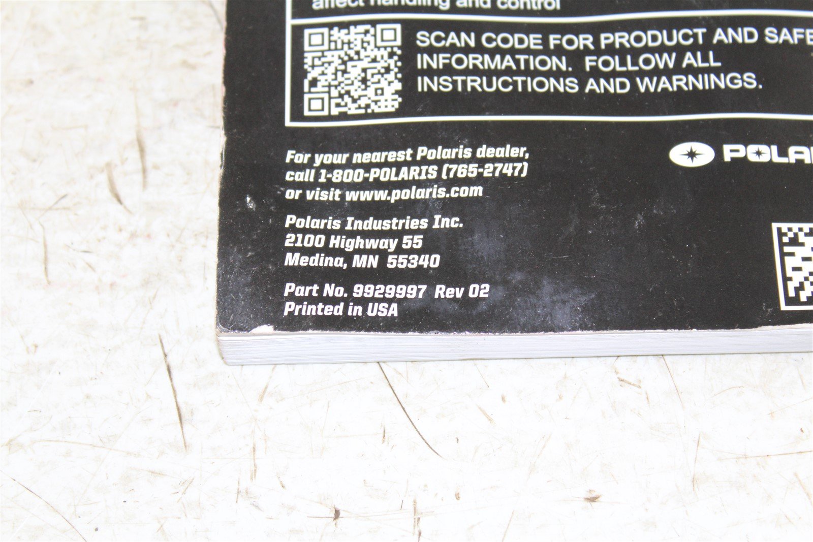 2020 Polaris Sportsman 850 4x4 Owner Manual Booklet & Disc