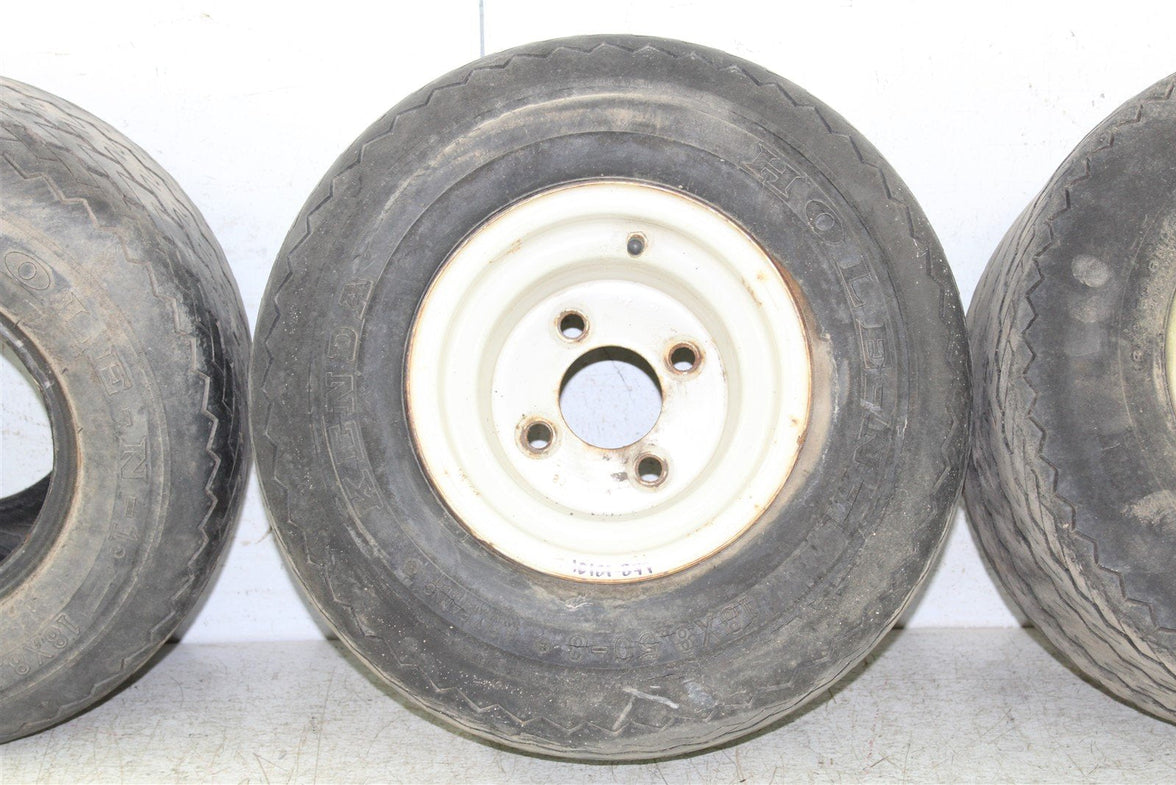 1992 Club Car DS GAS Golf Cart Front & Rear Wheel Set Rims
