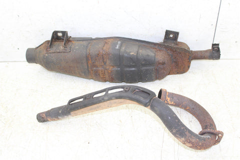 1991 Yamaha Moto 4 250 Exhaust Head Pipe Silencer Muffler