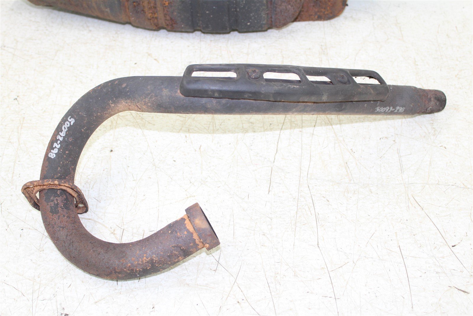 1991 Yamaha Moto 4 250 Exhaust Head Pipe Silencer Muffler