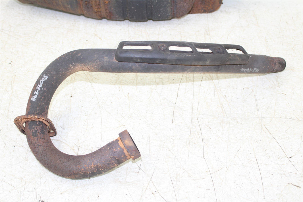 1991 Yamaha Moto 4 250 Exhaust Head Pipe Silencer Muffler