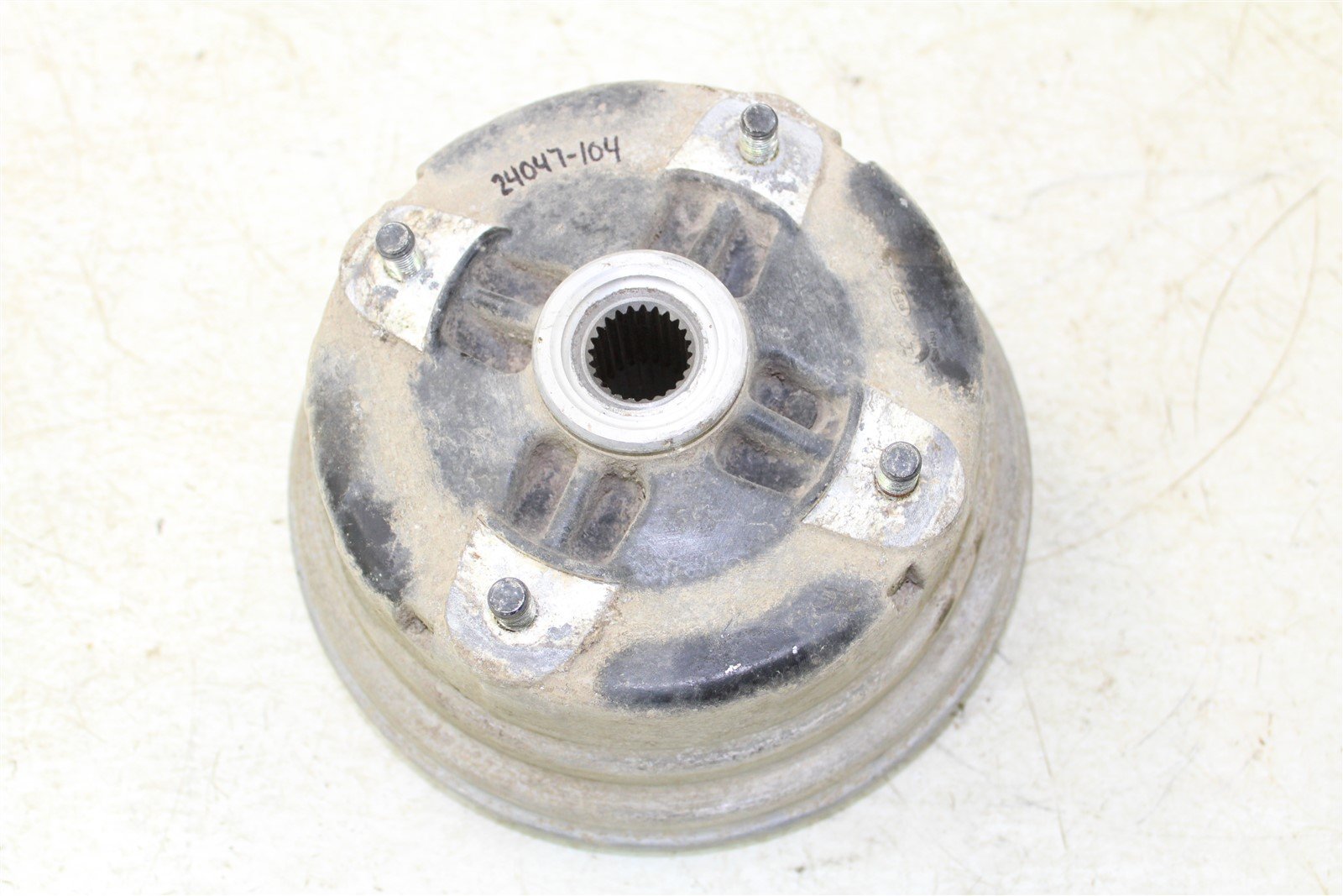 1990 Kawasaki Bayou 300 2x4 Rear Right Brake Drum Backing Plate Panel Hub