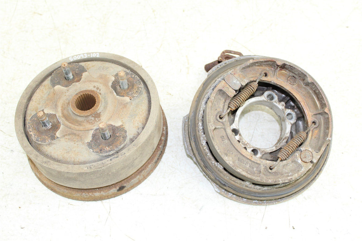 2000 Yamaha Grizzly 600 4x4 Rear Brake Drum Backing Plate Panel Hub