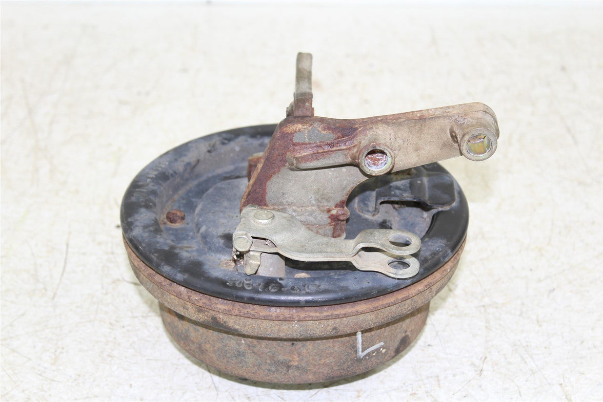 1998 Yamaha Timberwolf 250 2x4 Front Left Brake Drum Backing Plate Panel Hub