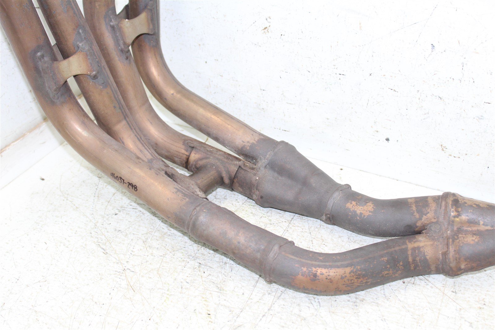 2002 Suzuki GSXR 750 Exhaust Head Pipe Manifold Silencer Muffler