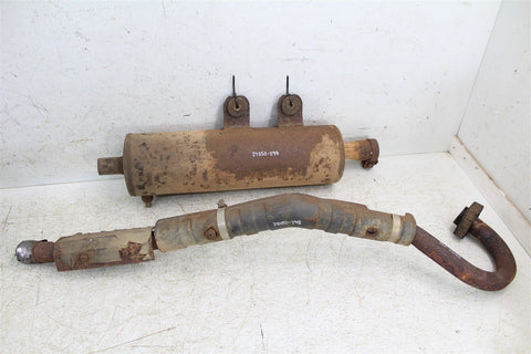 2001 Kawasaki Prairie 300 4x4 Exhaust Head Pipe Silencer Muffler