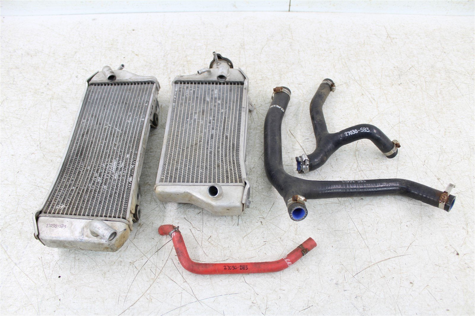 2006 Kawasaki KX 450F Radiator Set w/ Coolant Hoses Left & Right
