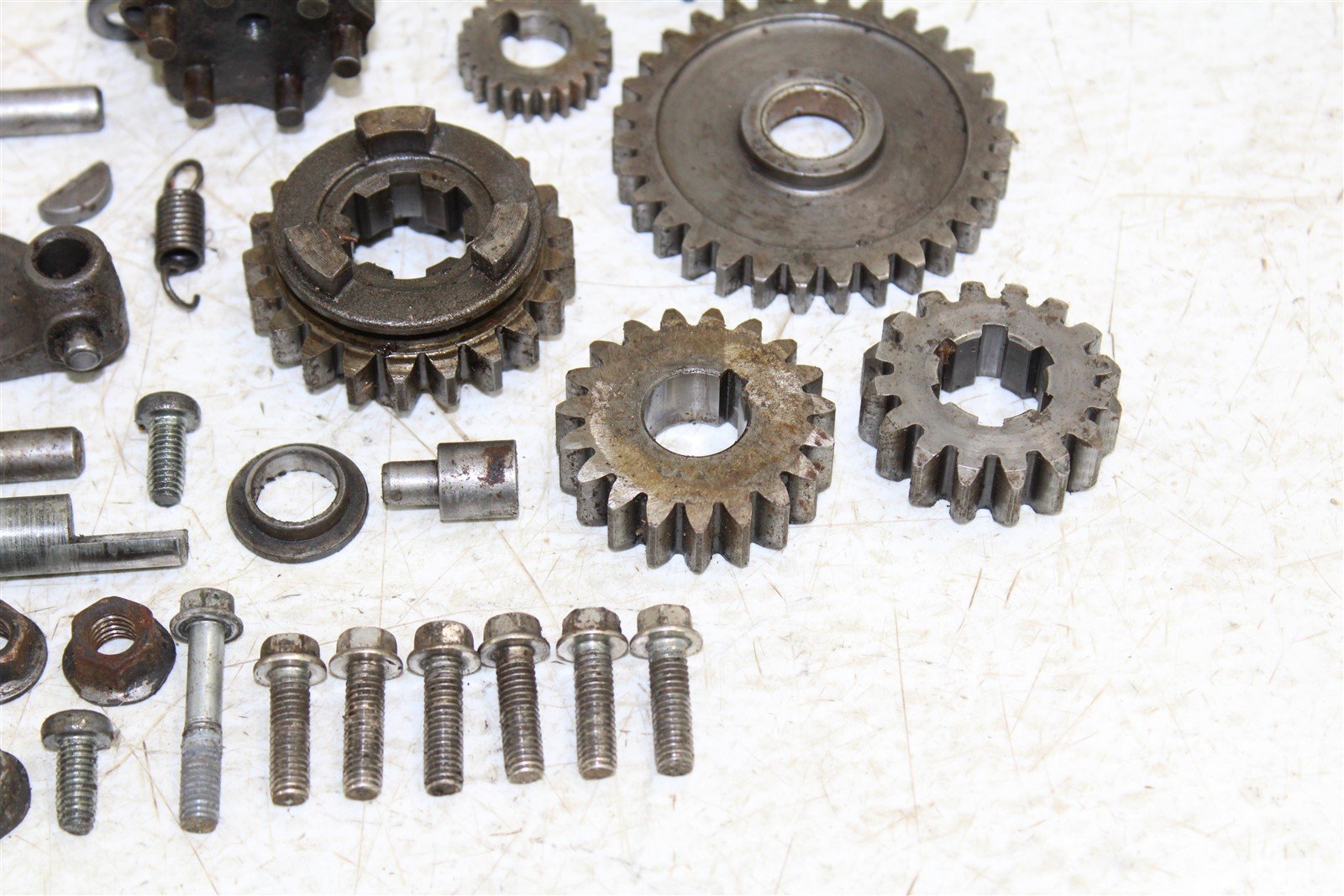 1984 Kawasaki KX 125 Transmission Gears Shift Shaft Forks Drum