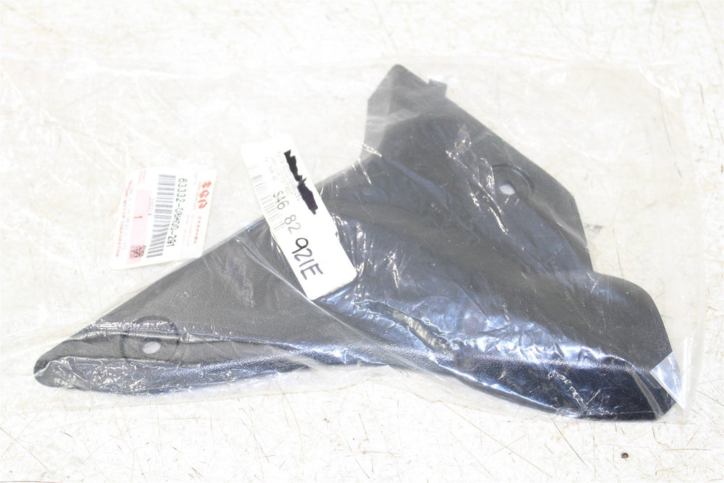 NOS Suzuki FOOTREST LID OEM NEW 63332-08H00-291 (BLACK)